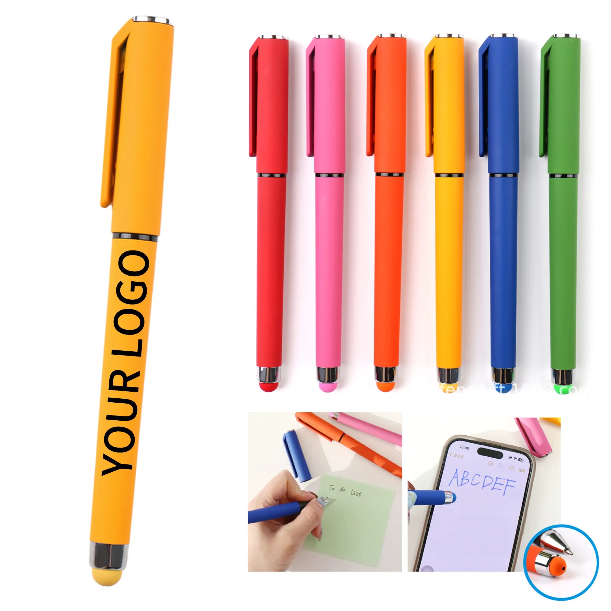 Durable Rainbow Stylus Pen Lightweight Plastic Body 1