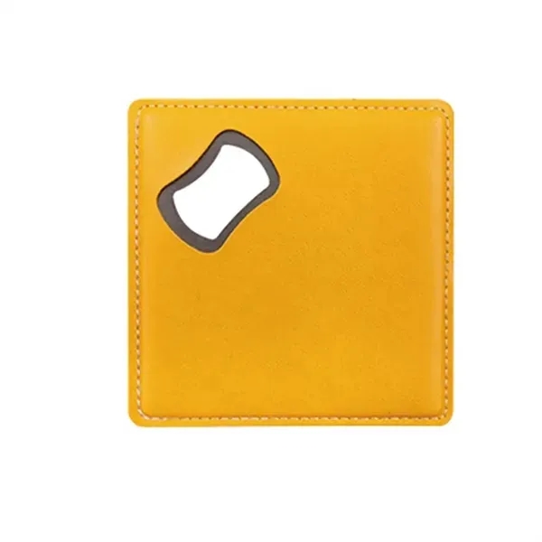 Leather Coaster Set with Bottle Opener 6