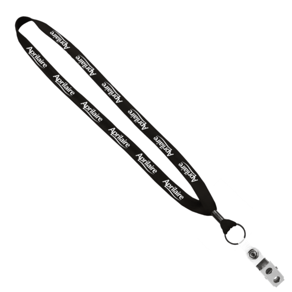 5/8" Polyester Shoelace Lanyard with Metal Crimp & Split-Ring 368