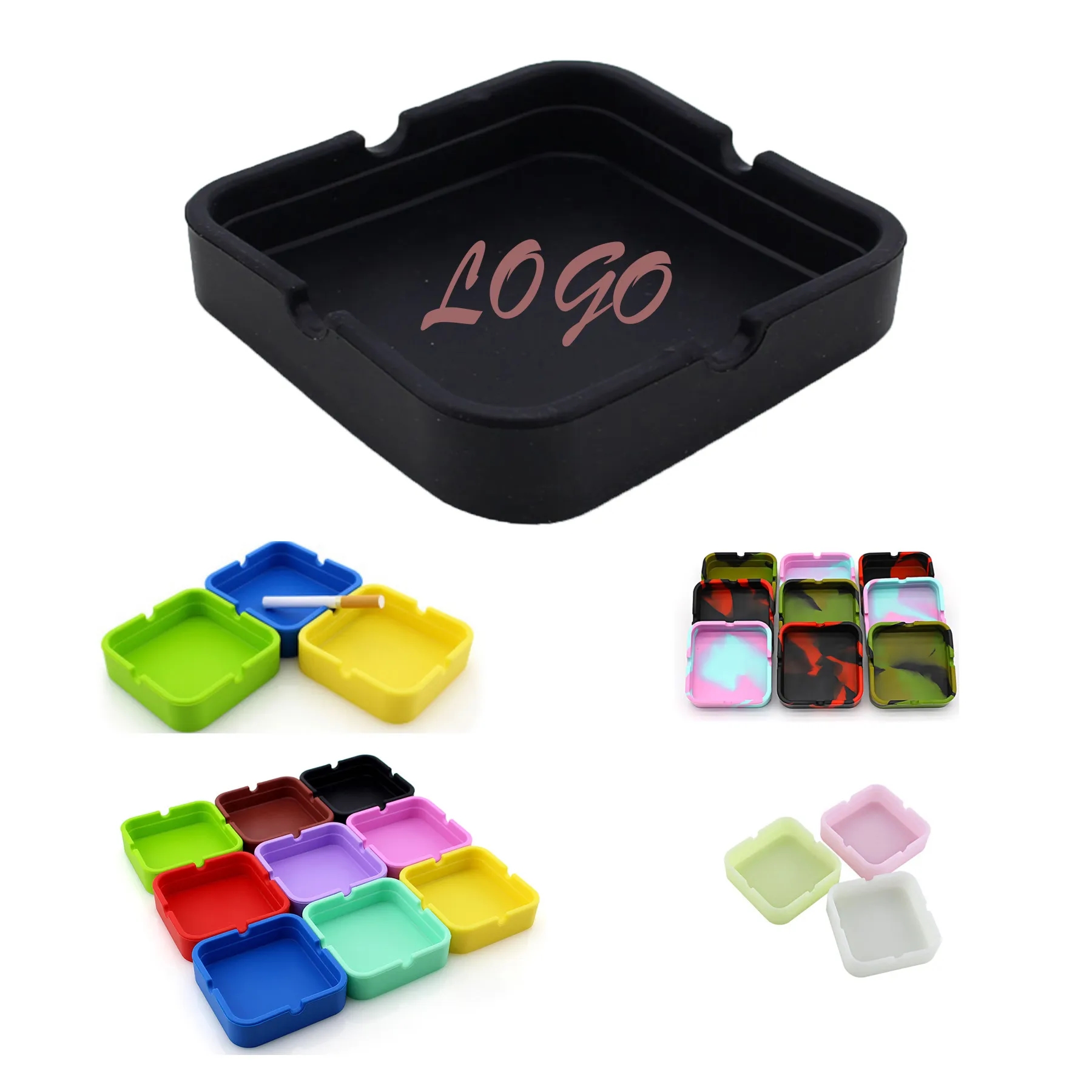 Square Silicone Ashtray 3