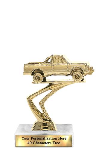 Trophy: 7", 2x3 white marble base, Pick Up Truck G 2