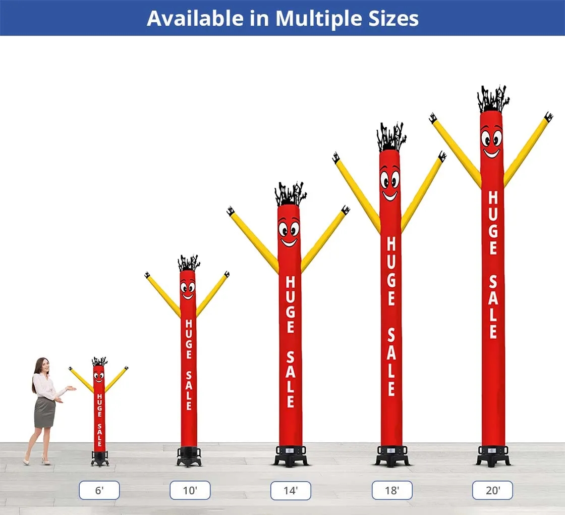 Huge Sale Inflatable Tube Man Red with Yellow Arms- 20ft 6