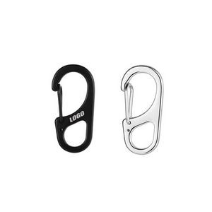 Sleek Black Oval Shaped Key Holder Carabiners 6