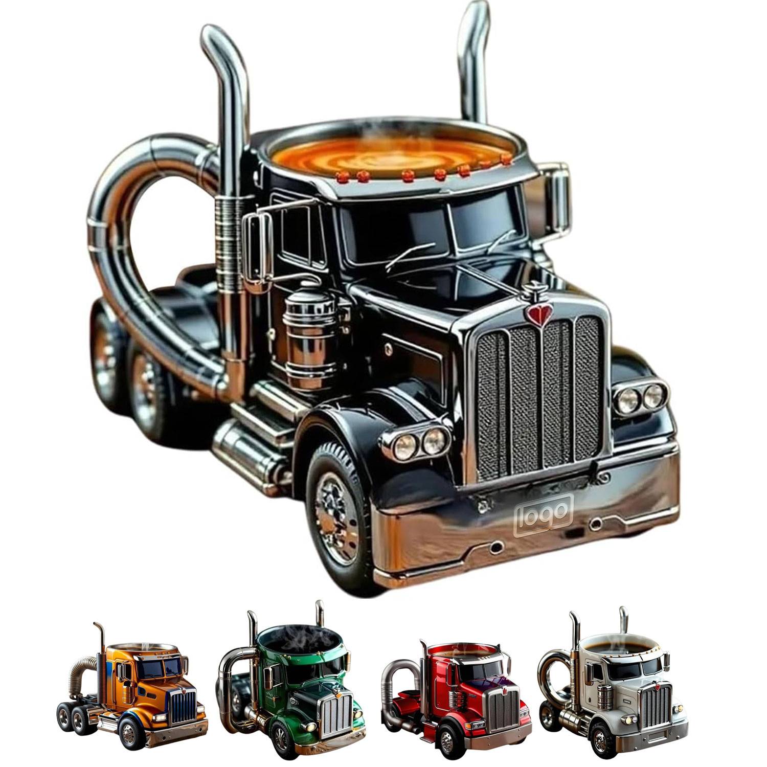 Creative Stainless Steel Semi Truck Coffee Mug