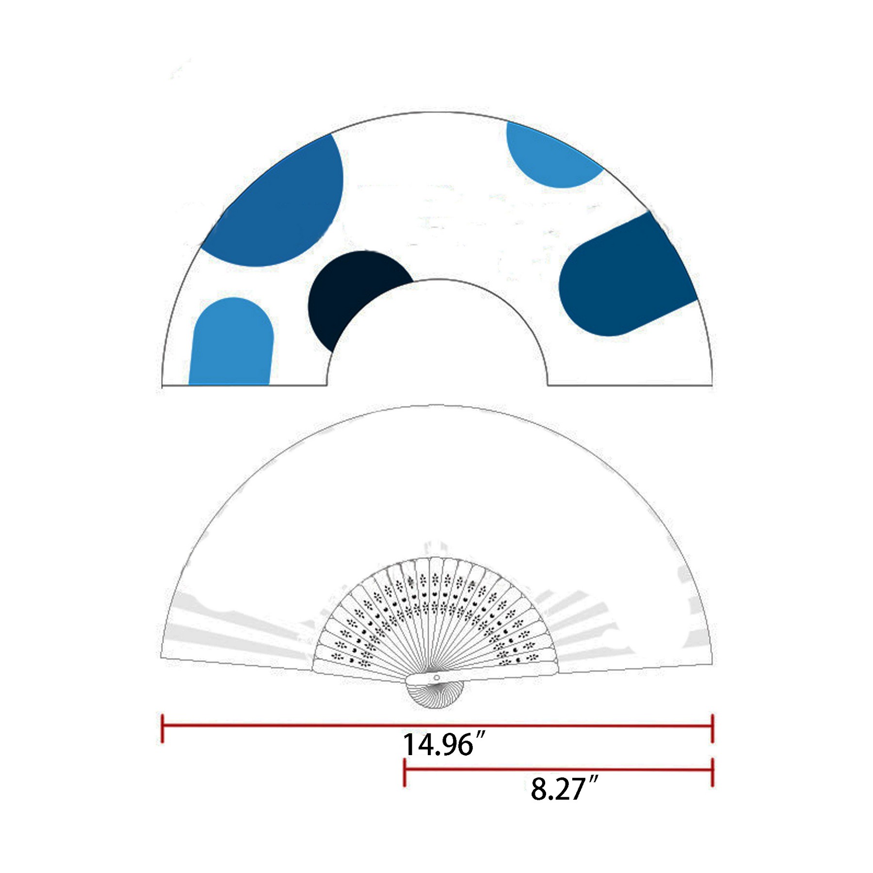 Folding Bamboo Cloth Hand Fan 4