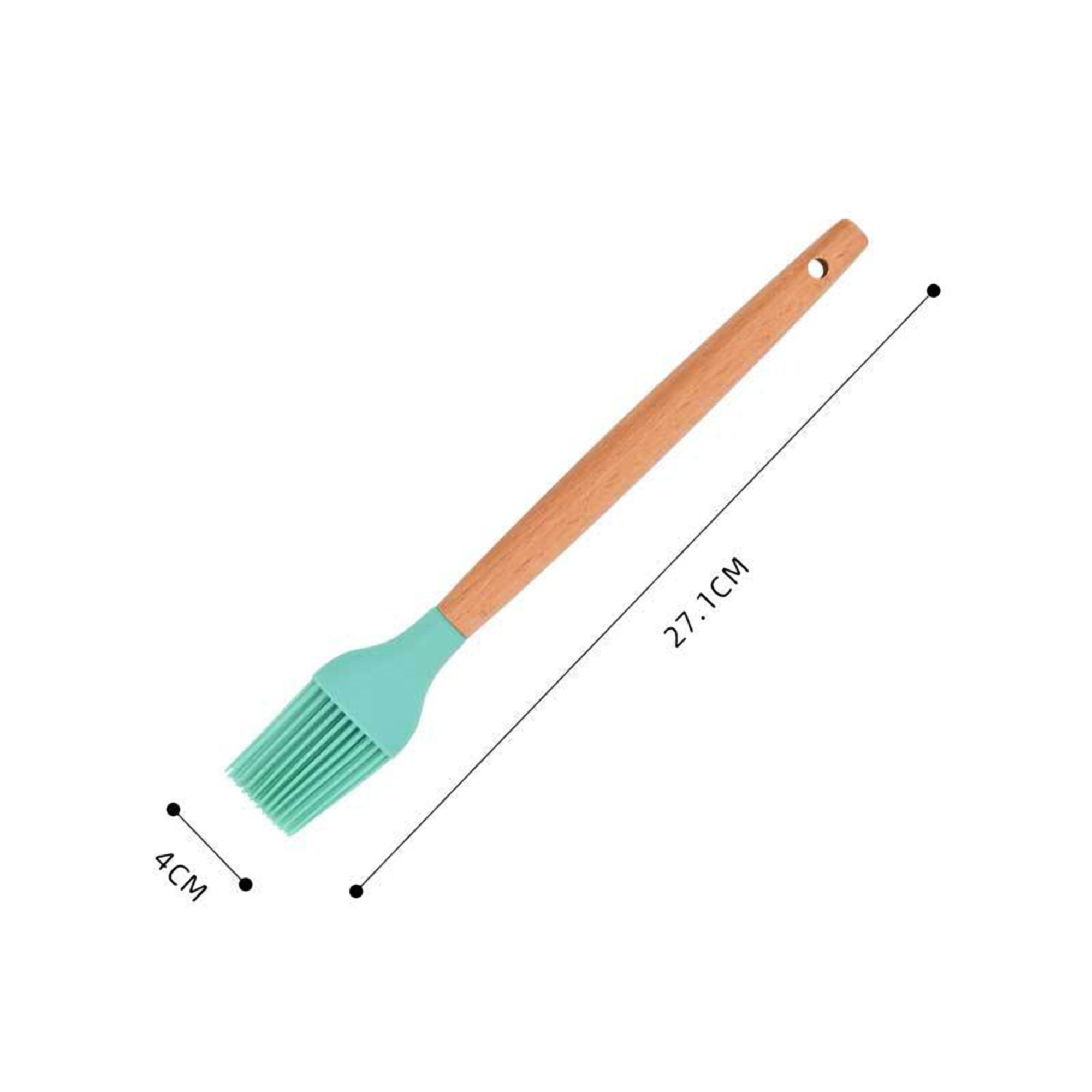 Silicone Grill Brush w/Wooden Handle 4