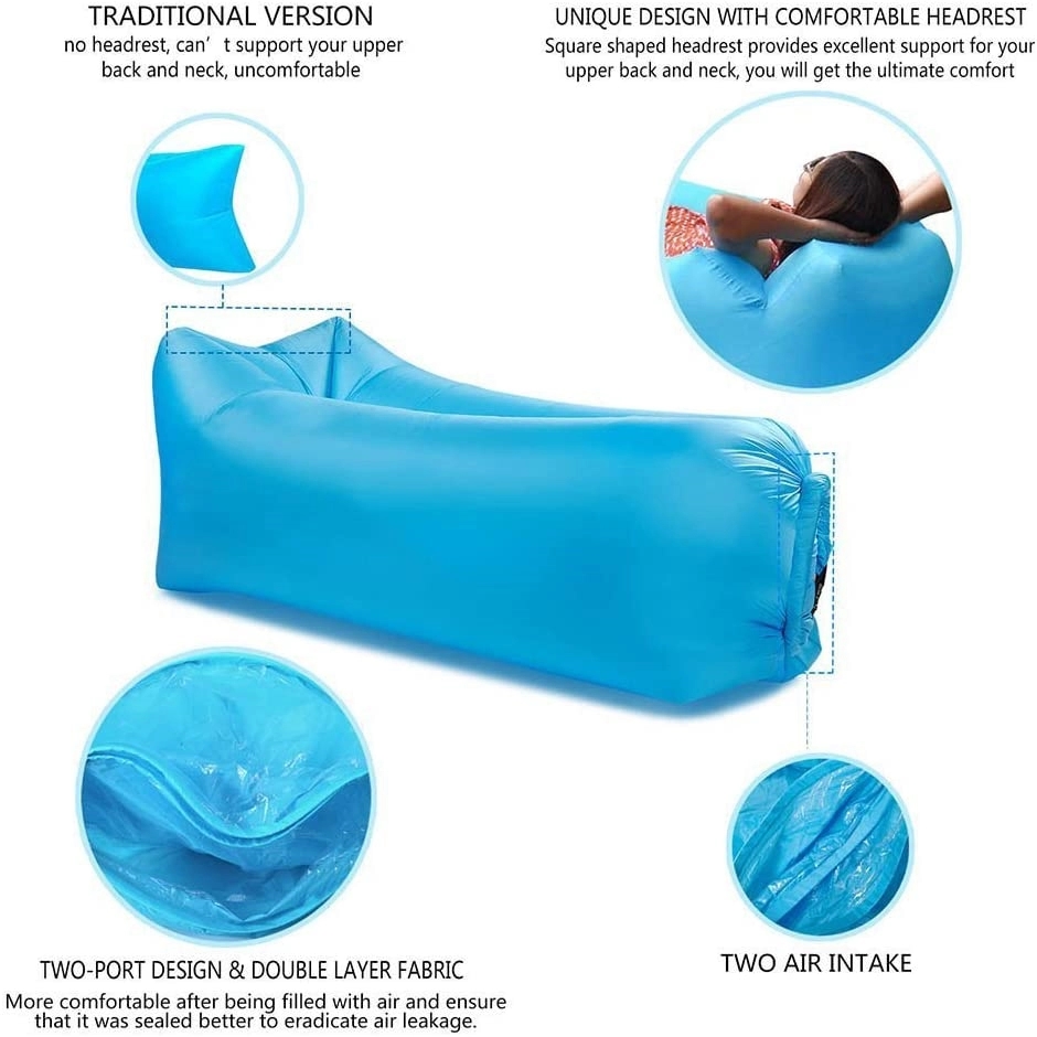 Portable Outdoor Air Inflatable Sleeping Sofa Floating Bed 6
