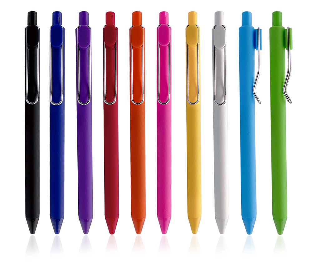 Candy-colored Soft-Touch Click Gel Pen (Full Color Print) 3