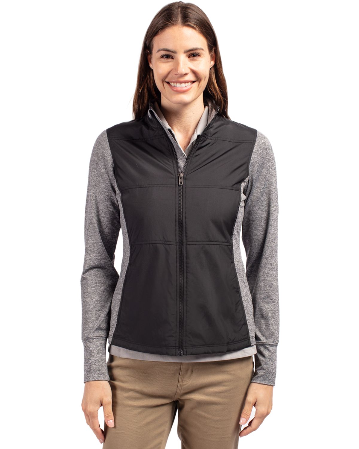 Stealth Hybrid Quilted Womens Full Zip Windbreaker Jacket