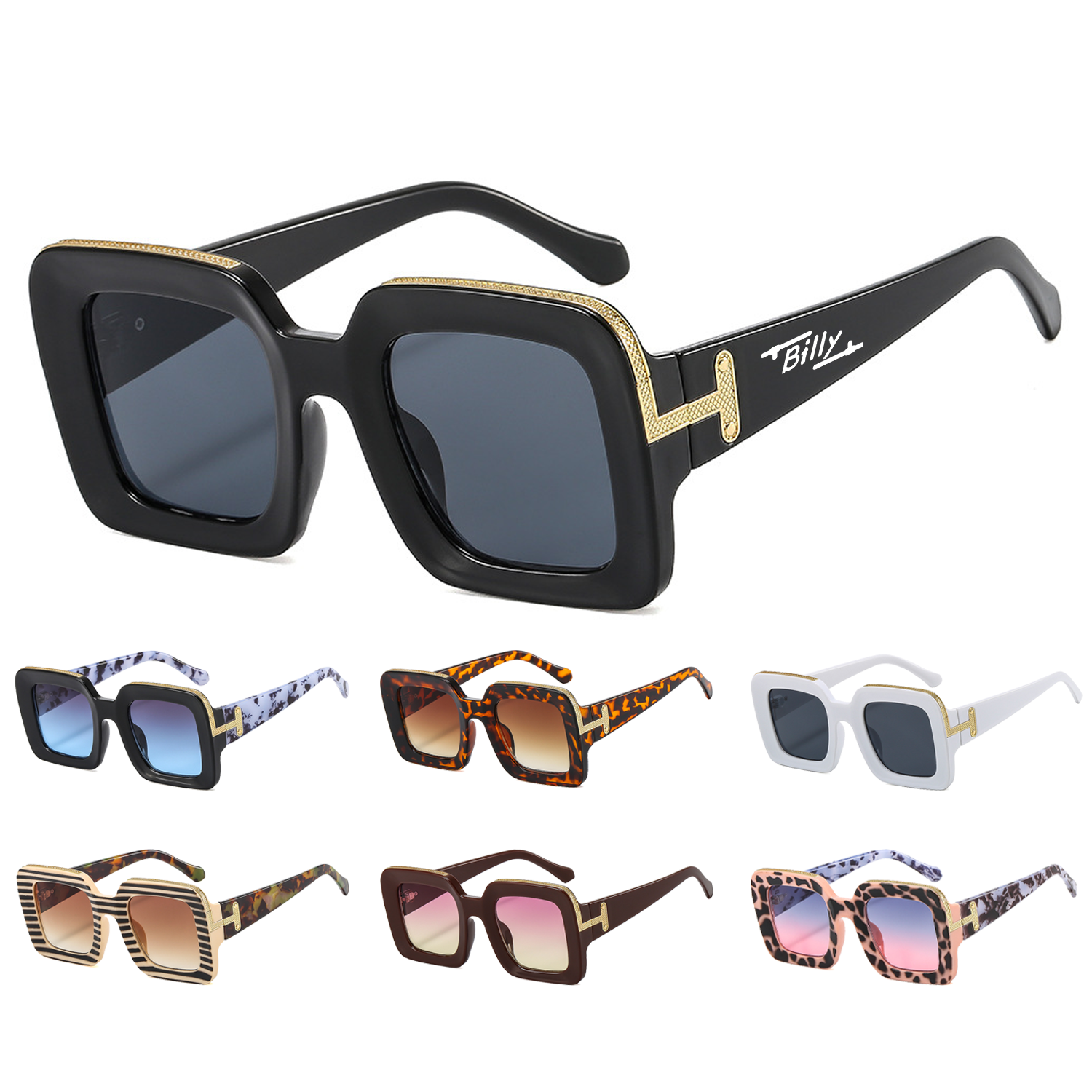 Fashion Vintage Square Sunglasses 7