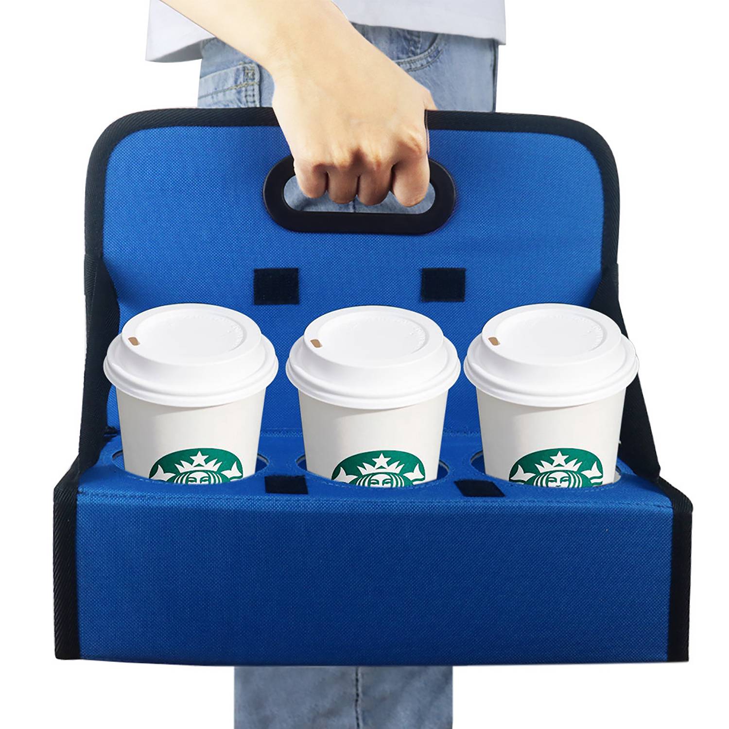 Foldable Portable 6-Slot Polyester Drink Holder 3