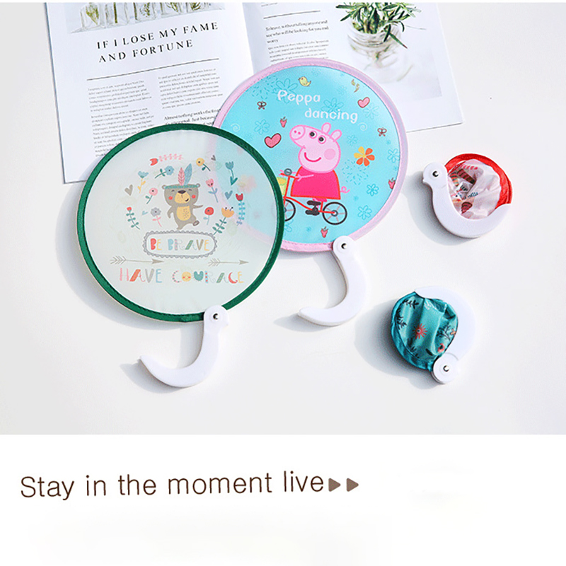 Japanese Style Handheld Round Folding Fan 8