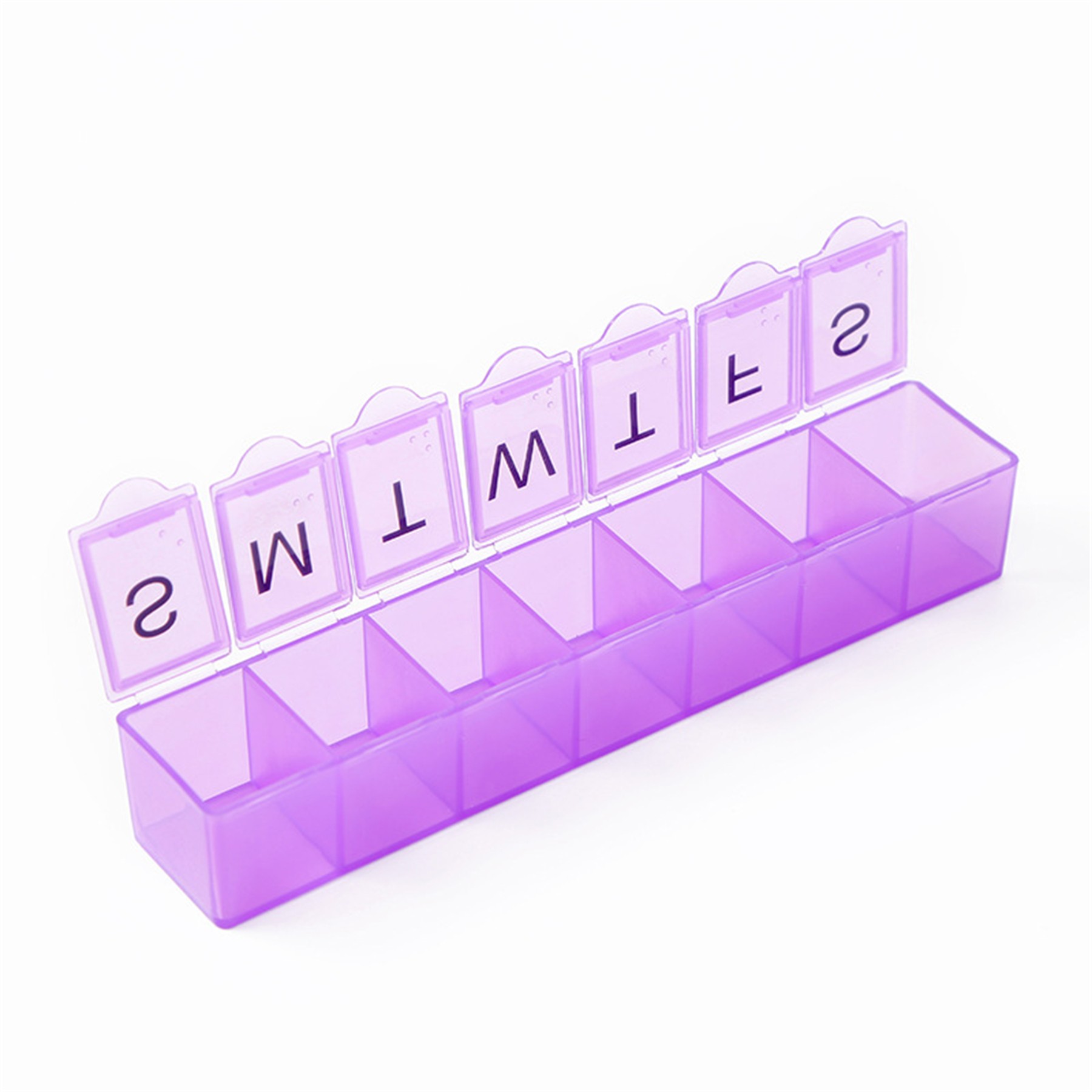 Moq25 Pp Material Braille Transparent 7 Day Pill Box 5