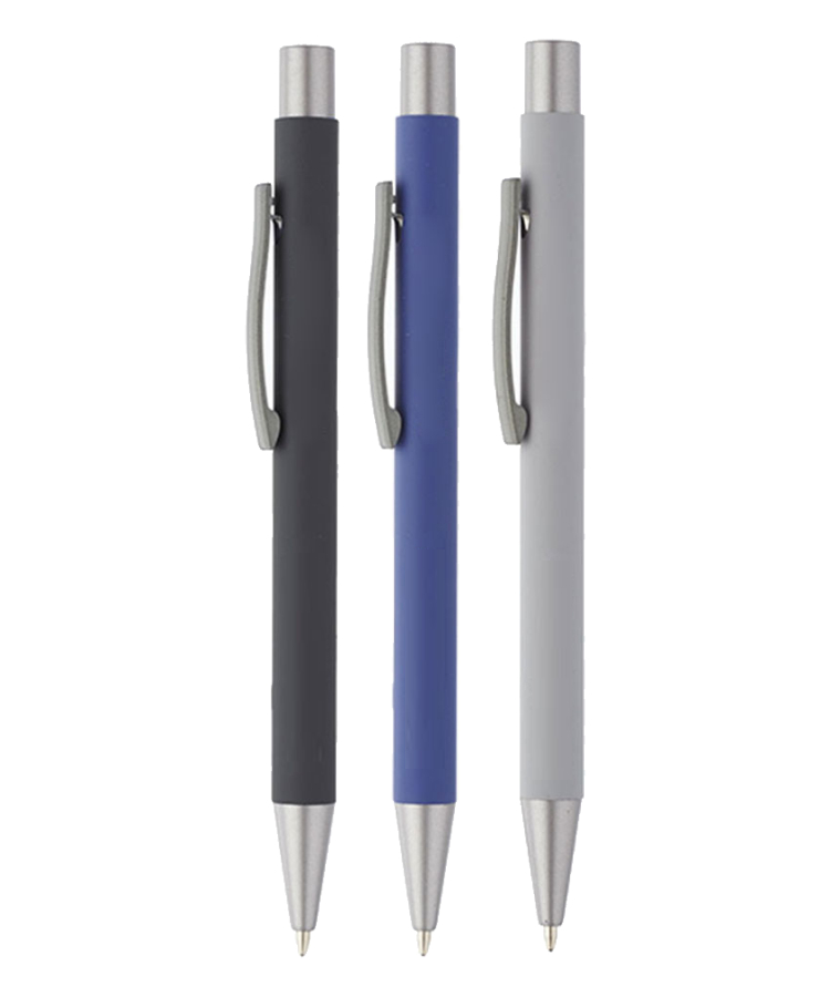 Union Printed -Rubber Coated Metal Pens 2