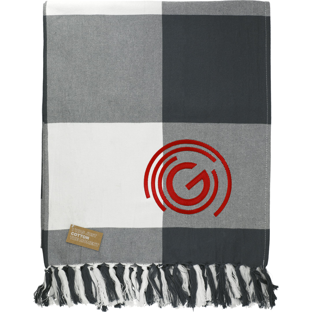 Field & Co. 100% Organic Cotton Check Throw Blanke 21
