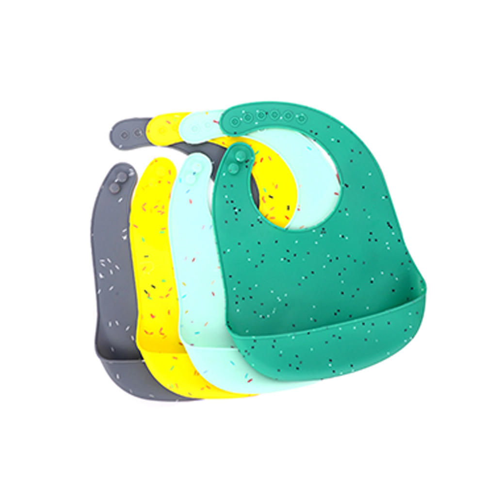 Starry sky silicone waterproof baby bib