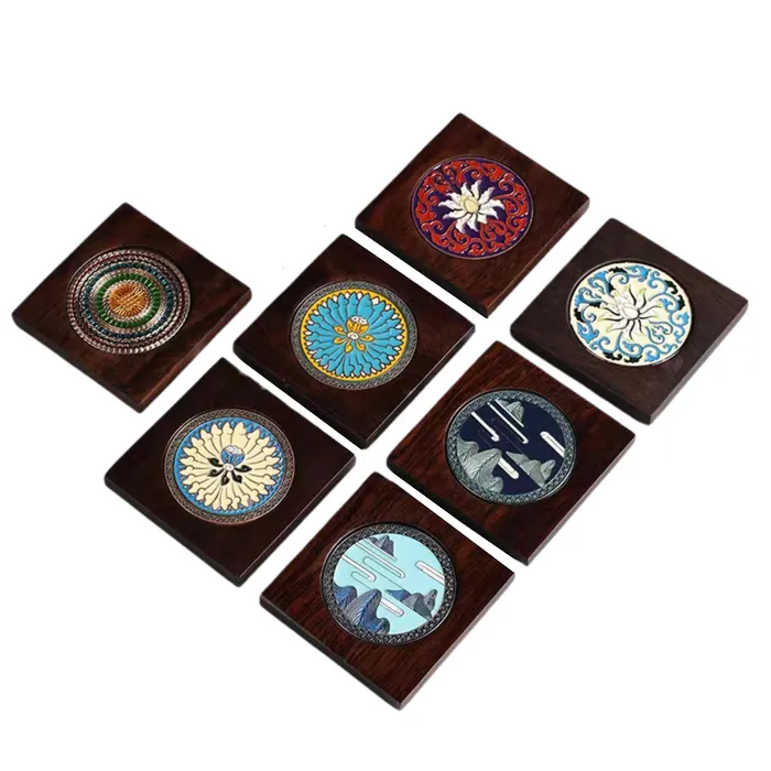 Customized Ebony Alloy Coasters 2