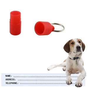Sturdy Metal Capsule Shaped Dog ID Tag With Carabiner 18