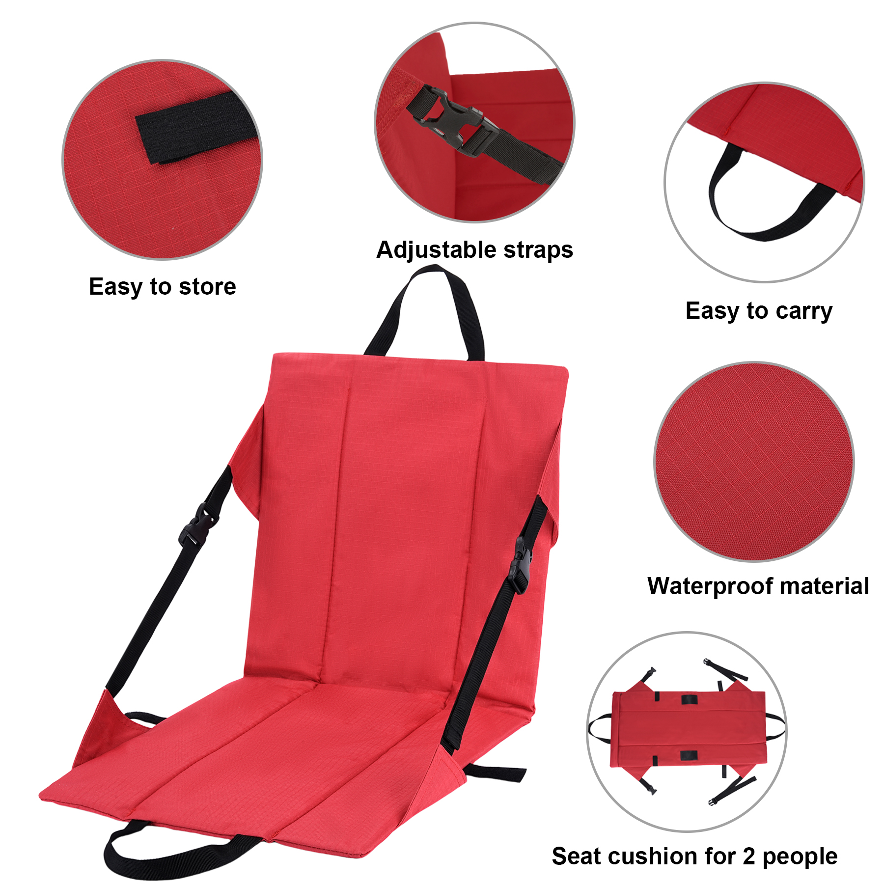 Premium Folding Stadium Seat With Back Support For Bleachers 2