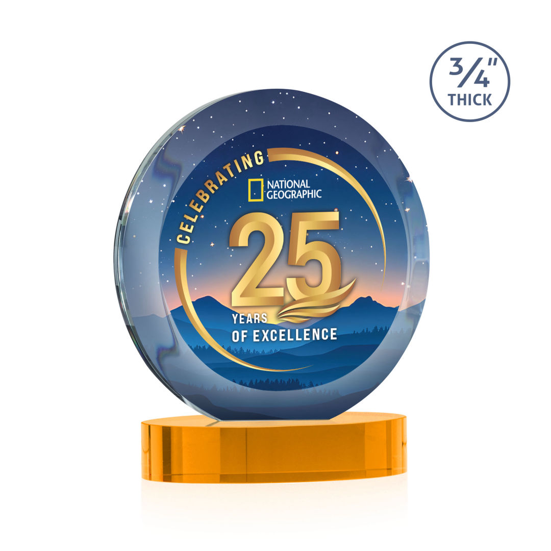 Gibralter Vividprint™ Award on Alberton Base - Amber 5