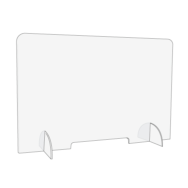 Freestanding Safety Shield w/ Feet 16in