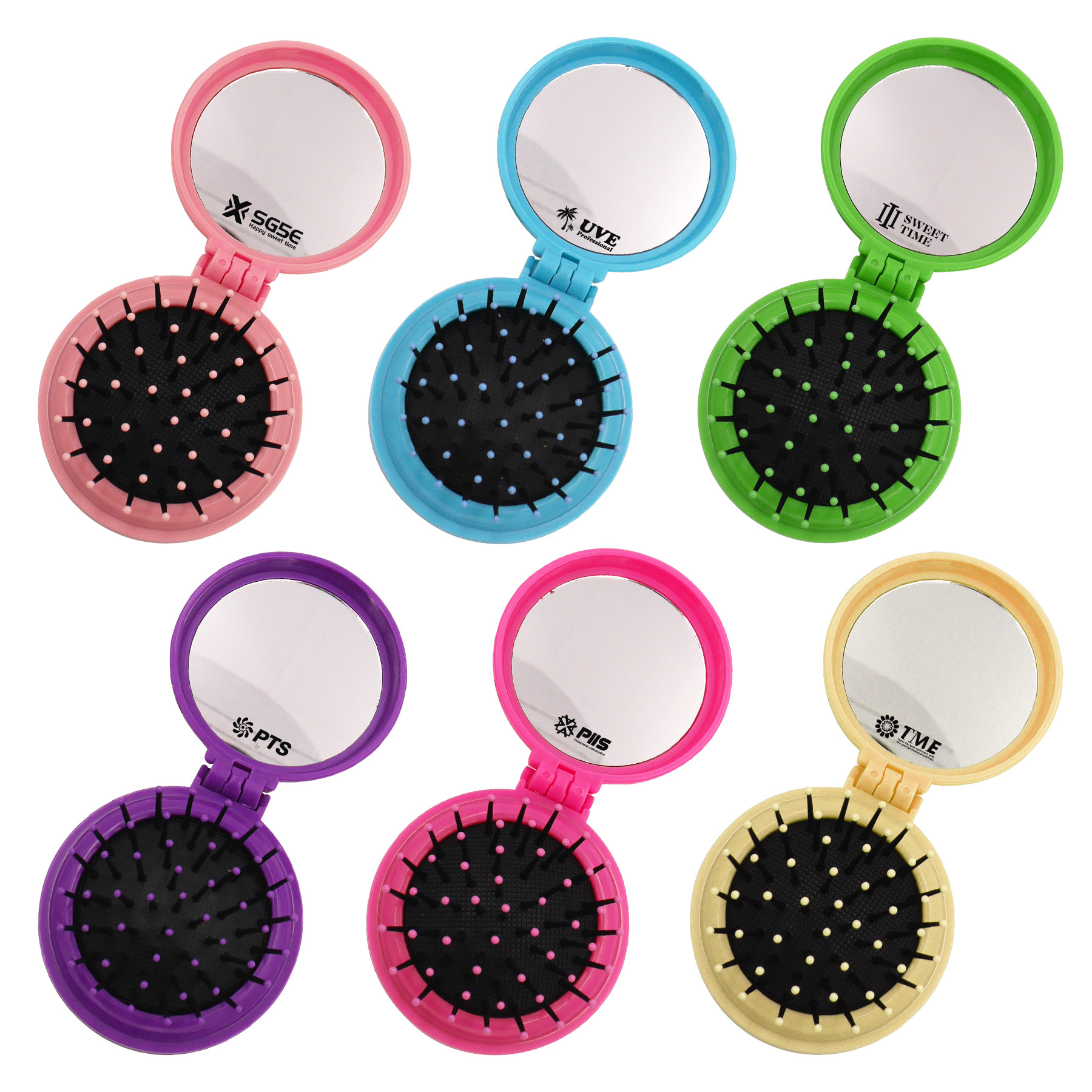 Folding Massage Comb With Mirror 2