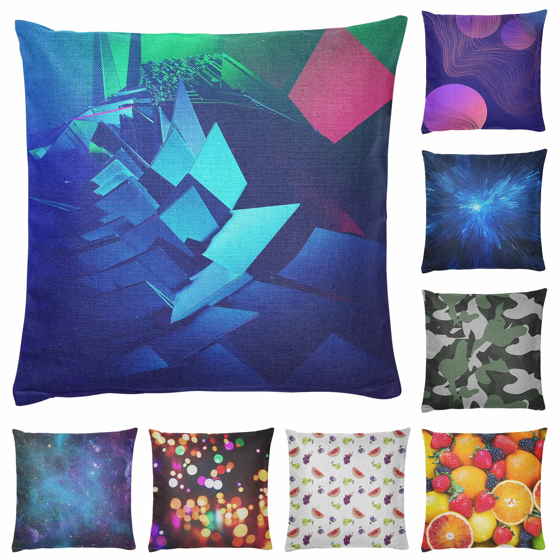 Full Color Imprint Linen Pillow Case 2