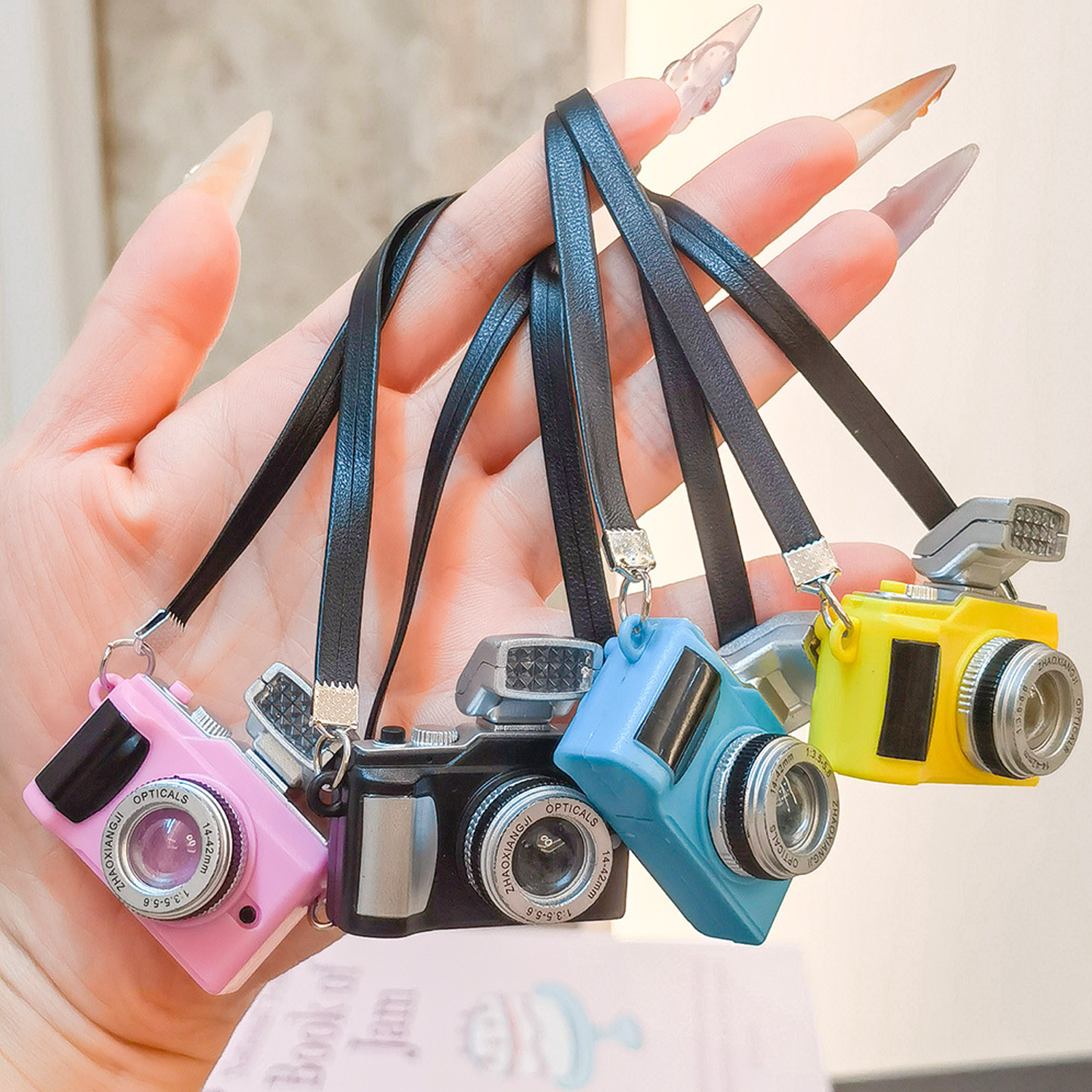 Camera Shape LED Sound Keychain 7