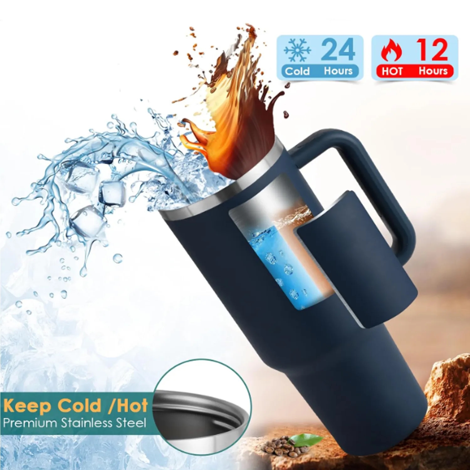 Durable 304 Stainless Steel 40oz Cup with Vacuum Insulation 2