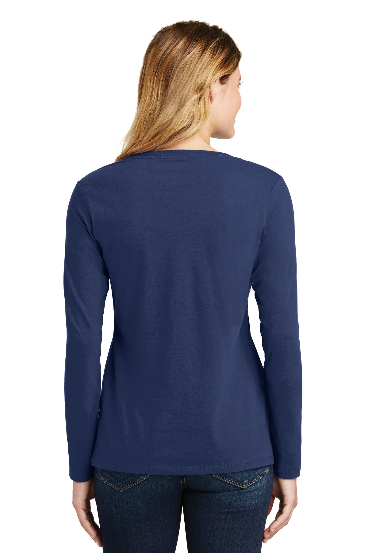 Port & Co Women's Long Sleeve Fan Favorite V-Neck Tee. LPC450VLS 33
