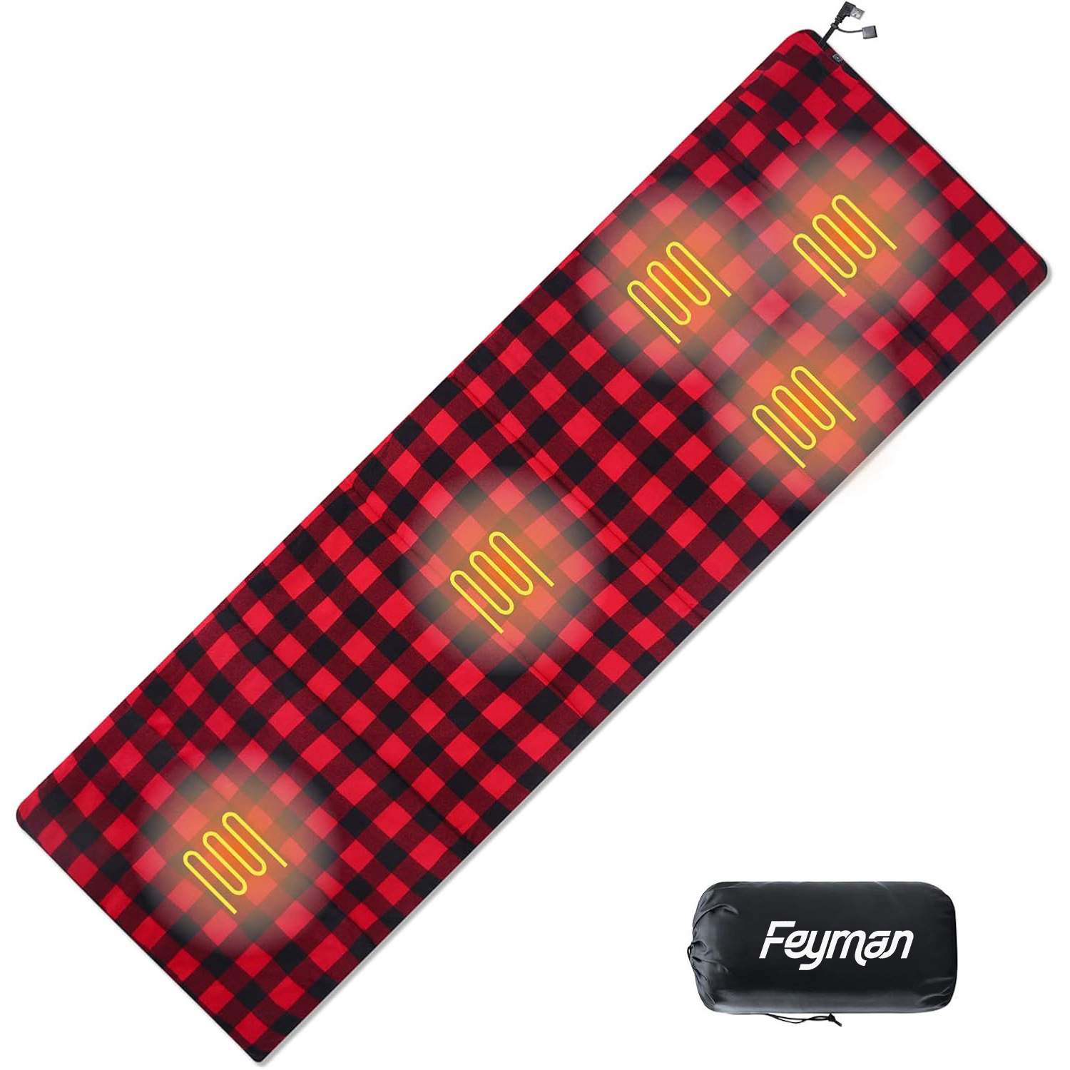 Camping Heated Sleeping Mat w/ Pouch 2