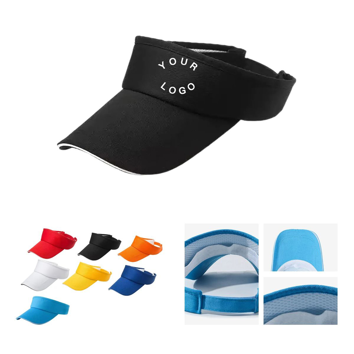 Breathable Visor Hat with Wide Brim for Sun Protection 3