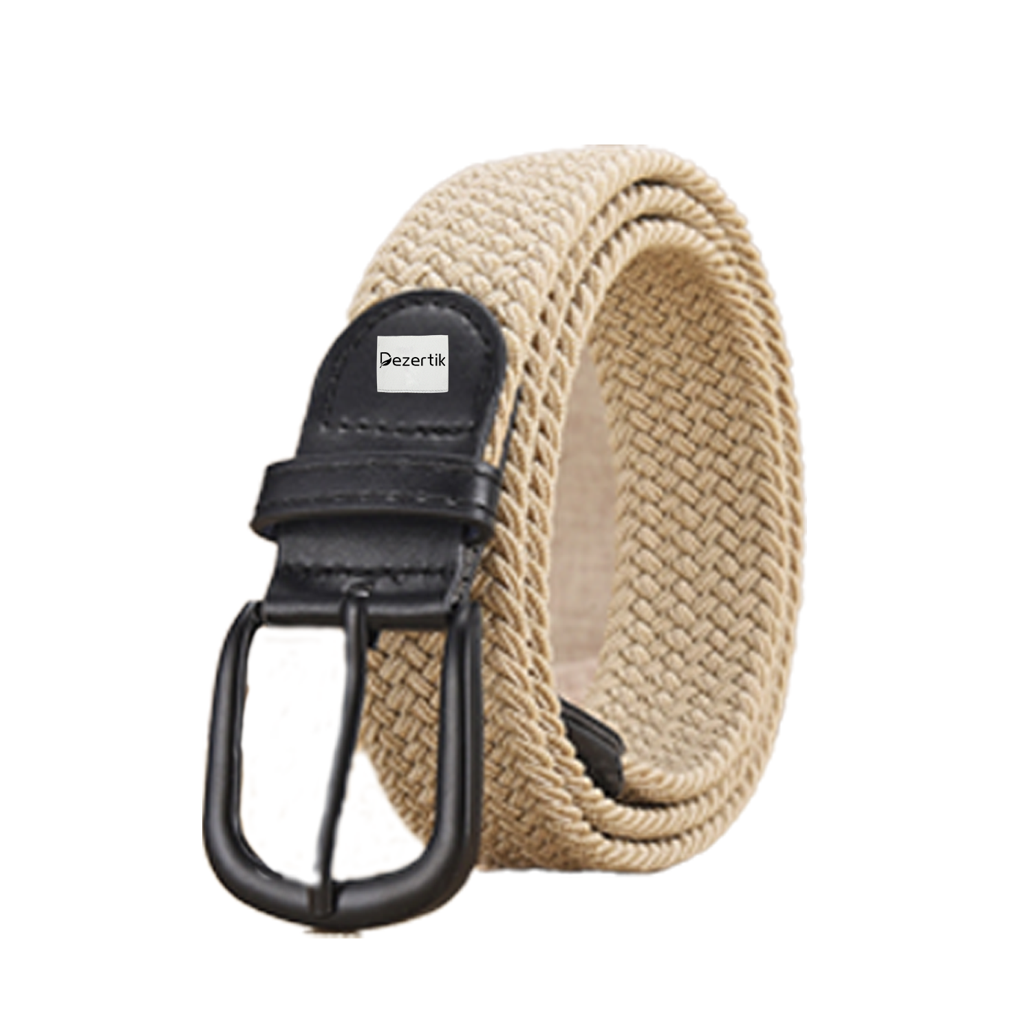 Woven Elastic and Stretch-Free Punching Canvas Belt 6