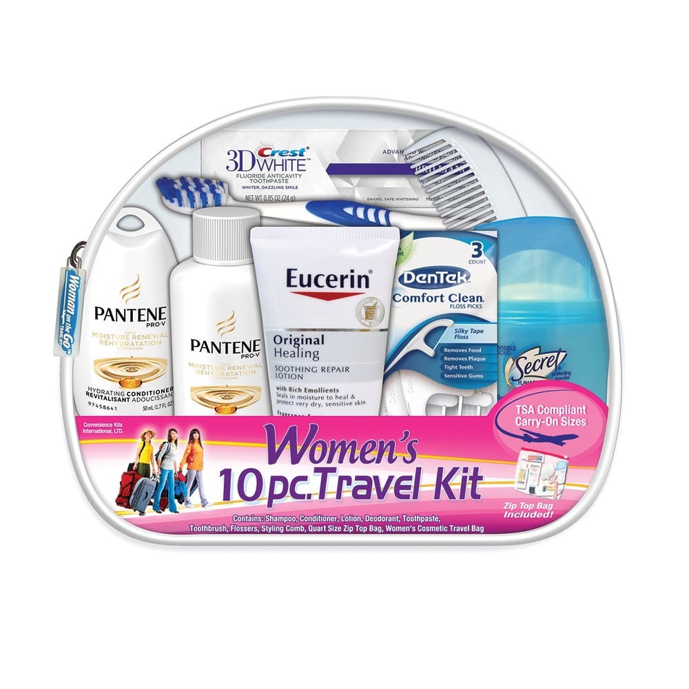 Women's Deluxe Brand Travel Hygiene Kit - 10-Piece 2