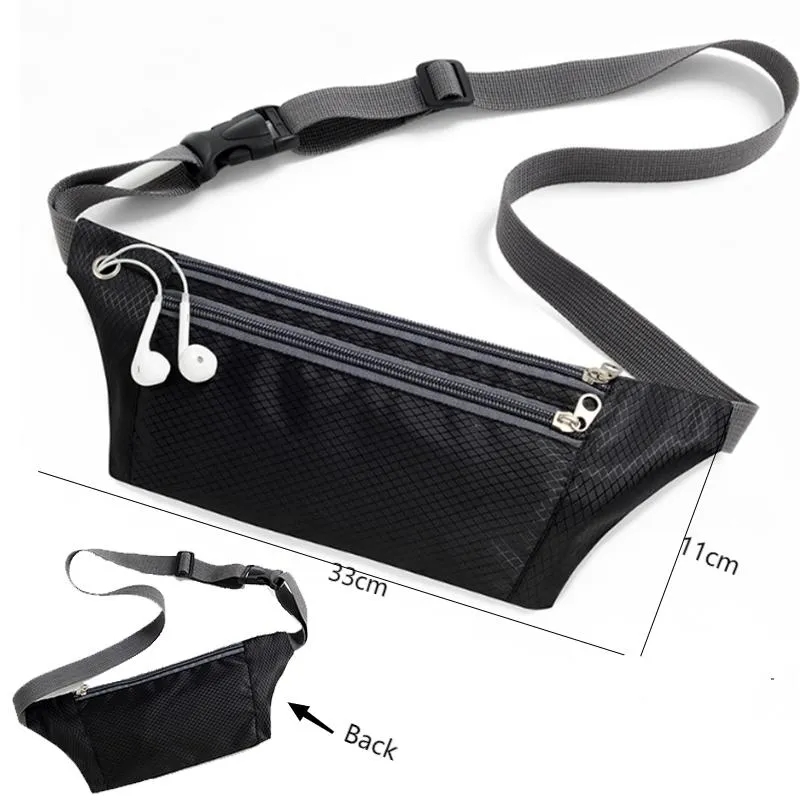 Waterproof Fanny pack With 3-Zipper Pockets 9