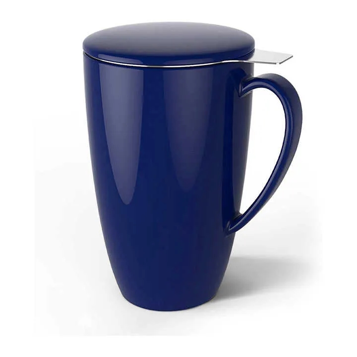 15 OZ Porcelain Tea Mug with Infuser and Lid 4