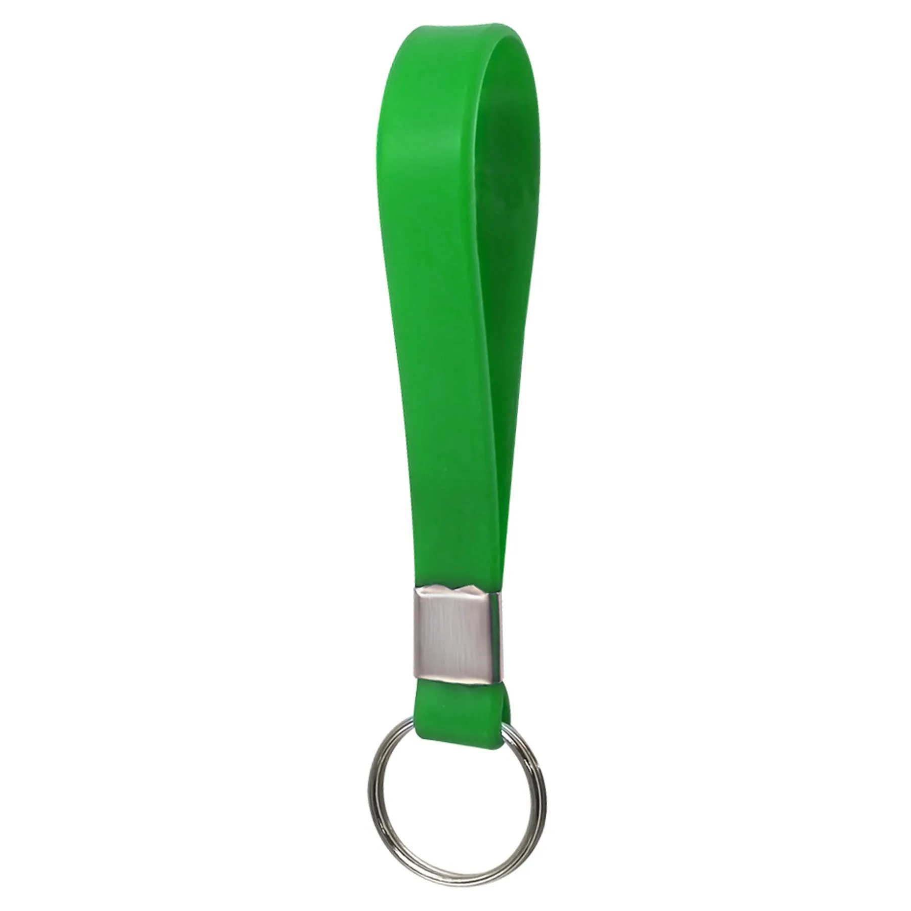 Screen Printed Silicone Wristband Keychain 3