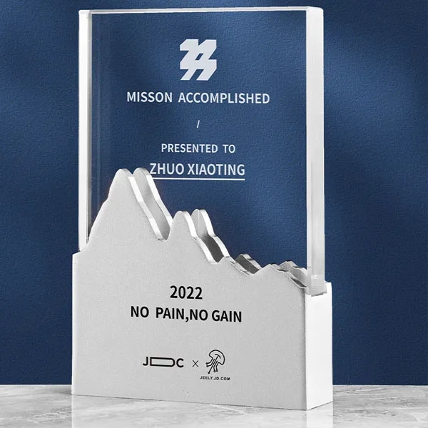 Crystal Metal Mountain Trophy Award 10