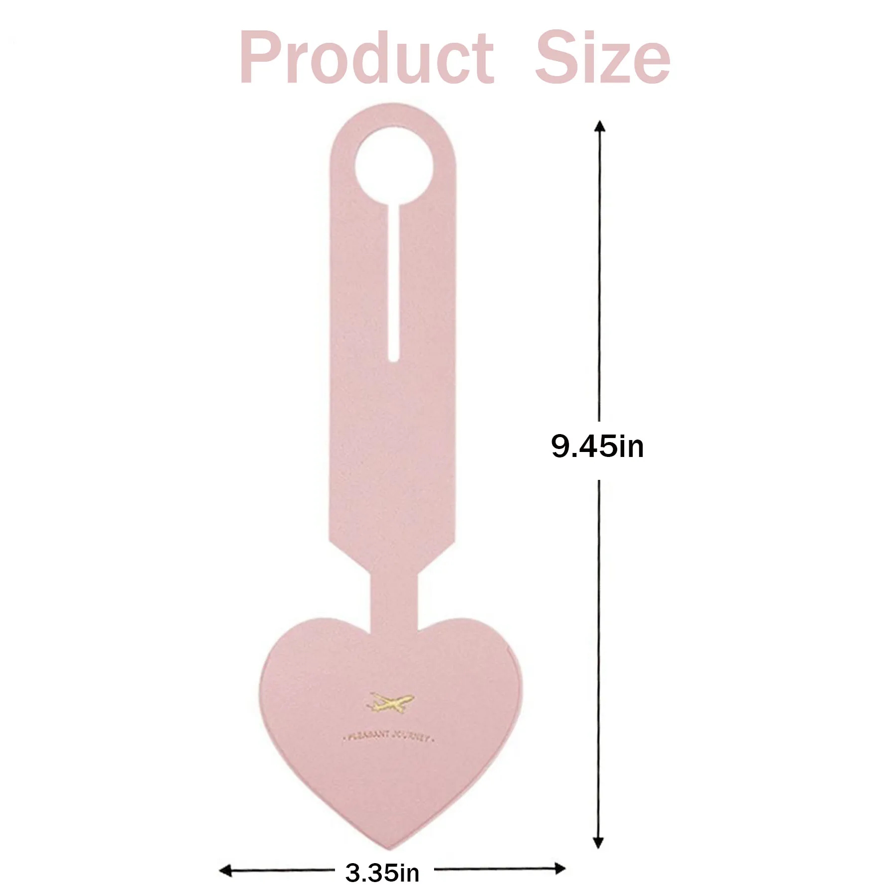 Heart Shaped PU Leather Luggage Bag Tags 4