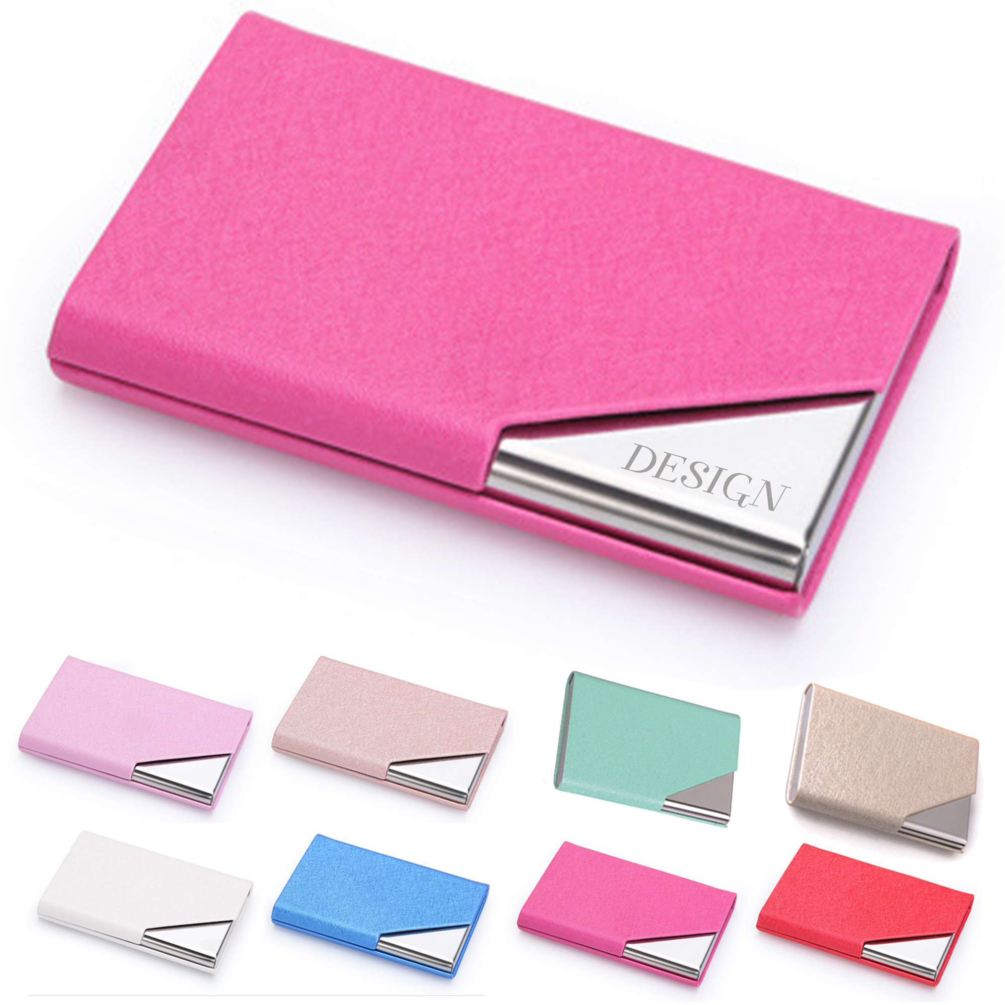 MOQ50 Slim Luxury Stainless Magnetic Business Card Organizer 1