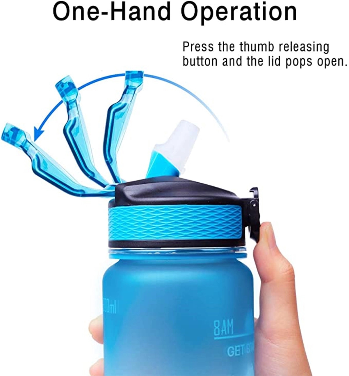 Sport Drinking Water Bottle With Time Marker 3