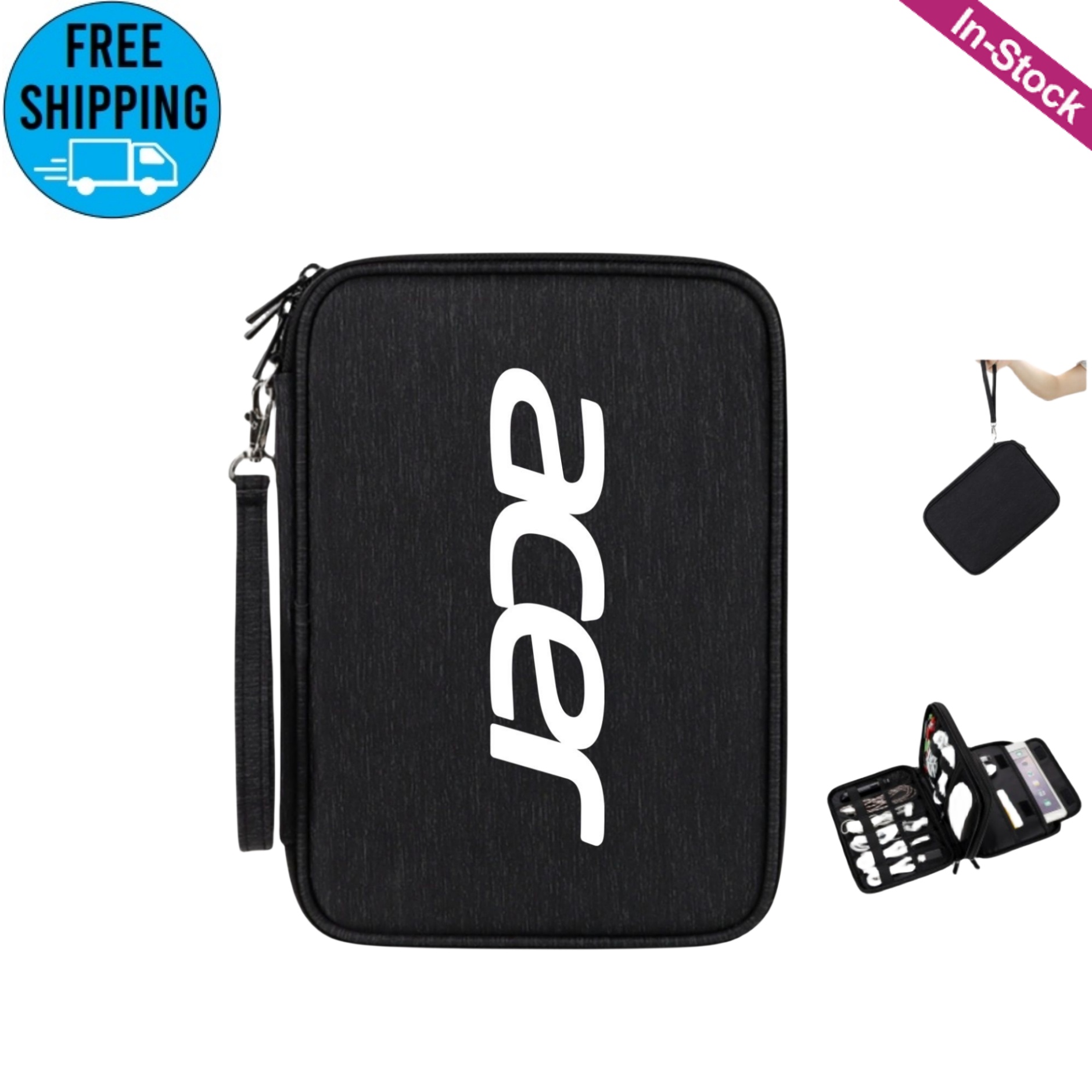 Double Layers Electronics Organizer Travel Case 5