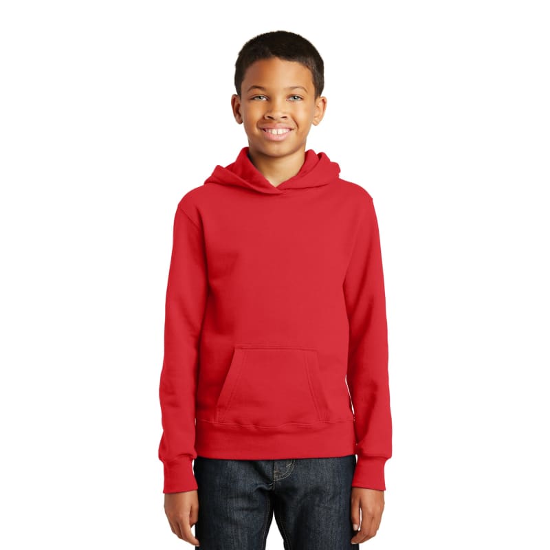 Port & Company Youth Fan Favorite Fleece Pullover Hooded Sweatshirt. 34