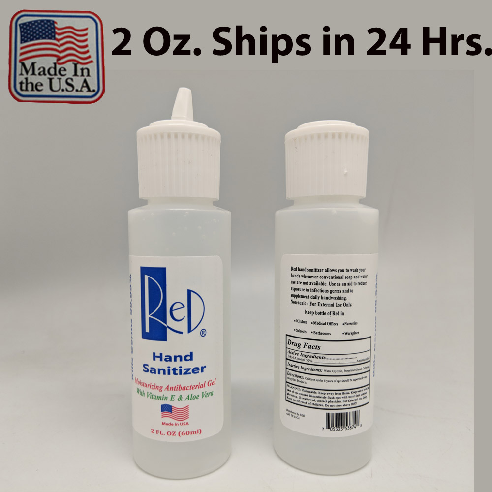 2 Oz Antibacterial Hand Sanitizer Made in USA 1