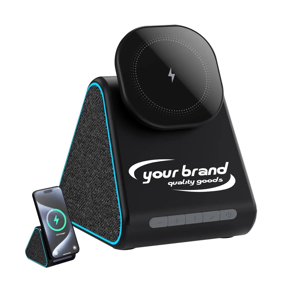 3In1 Magnetic Wireless Charger Bluetooth Speaker Holder 2