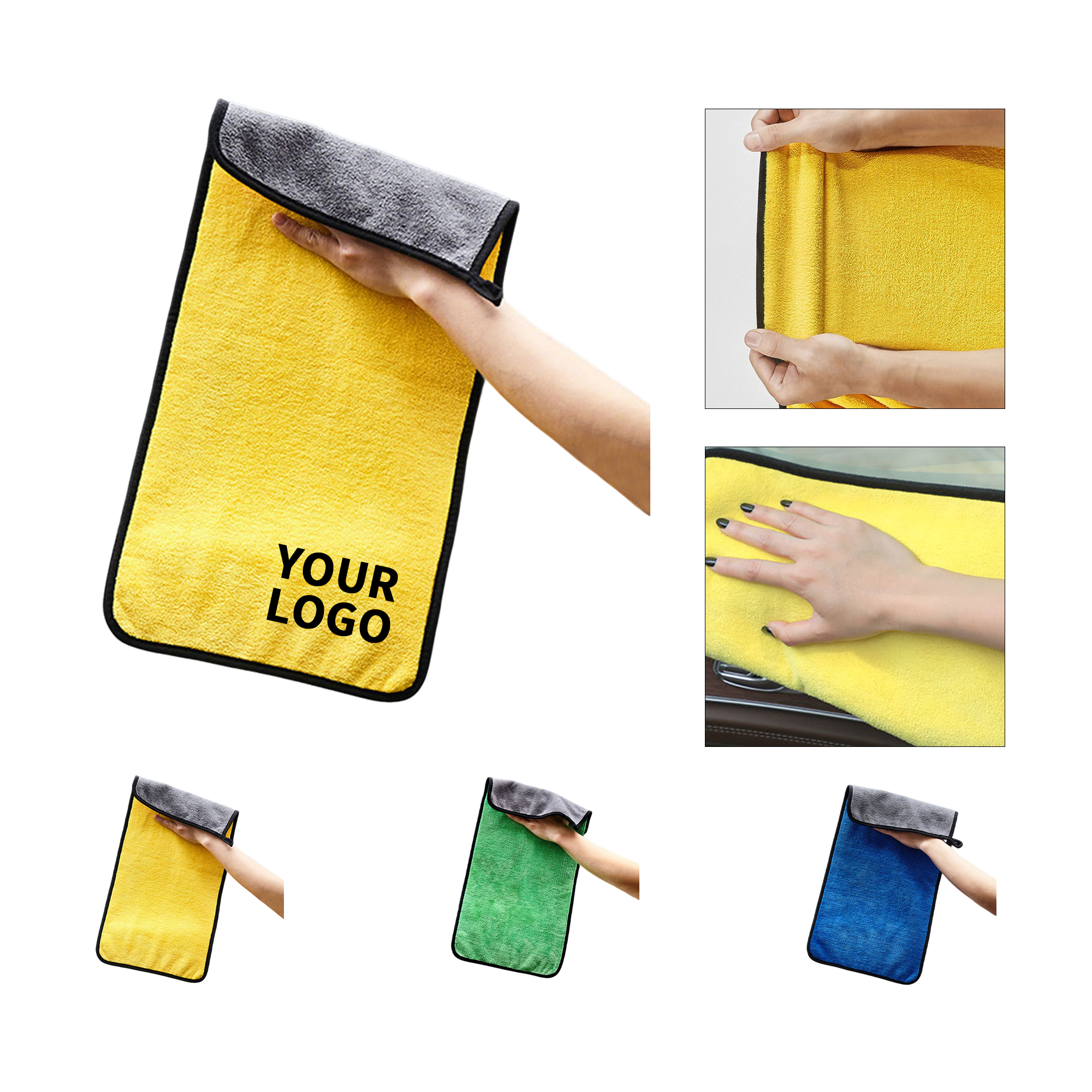 Microfiber Cleaning Cloth 23.7" x 11.9" Quick Dry 3