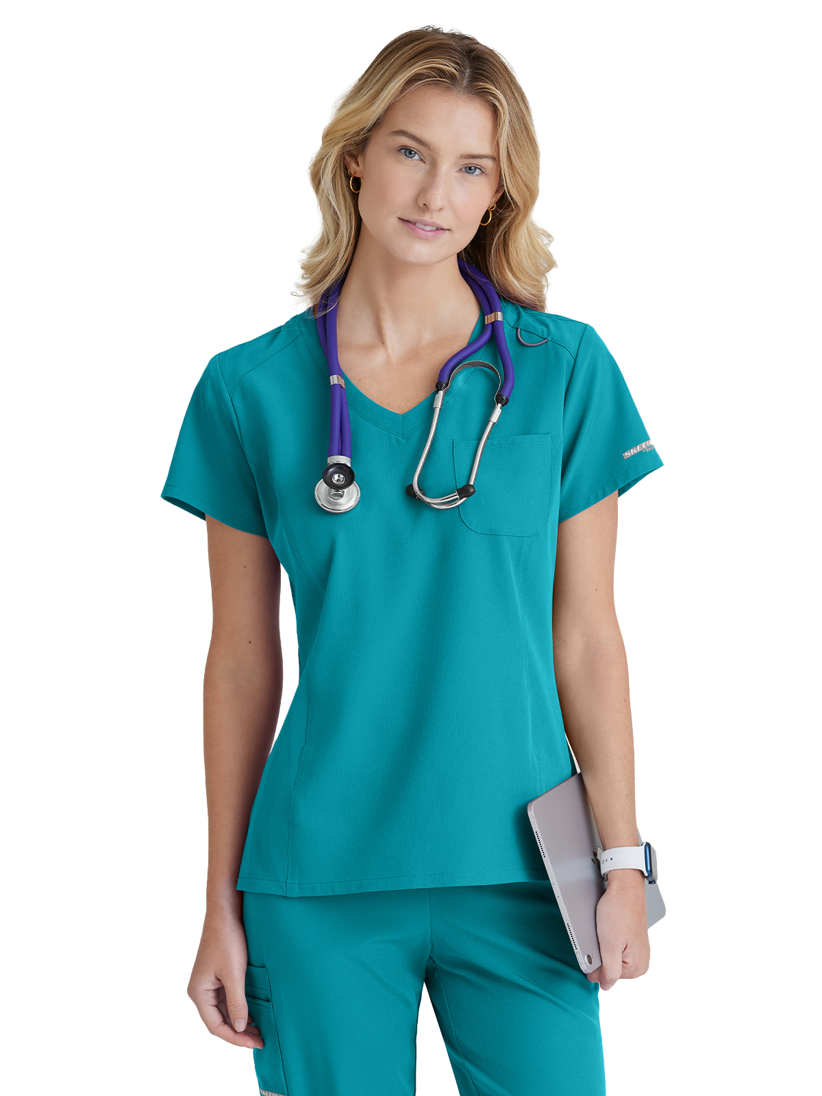 Skechers - Women's One-Pocket V-Neck Dignity Tuck-In Scrub Top 48