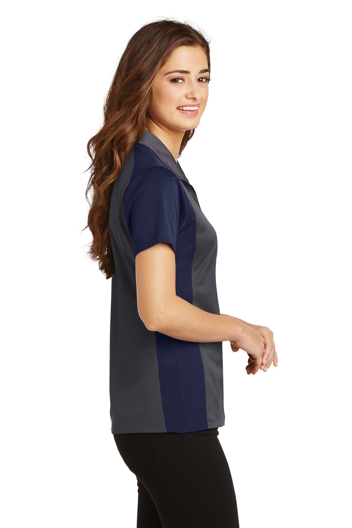 Sport-Tek Women's Colorblock Micropique Sport-Wick Polo. LST652 2