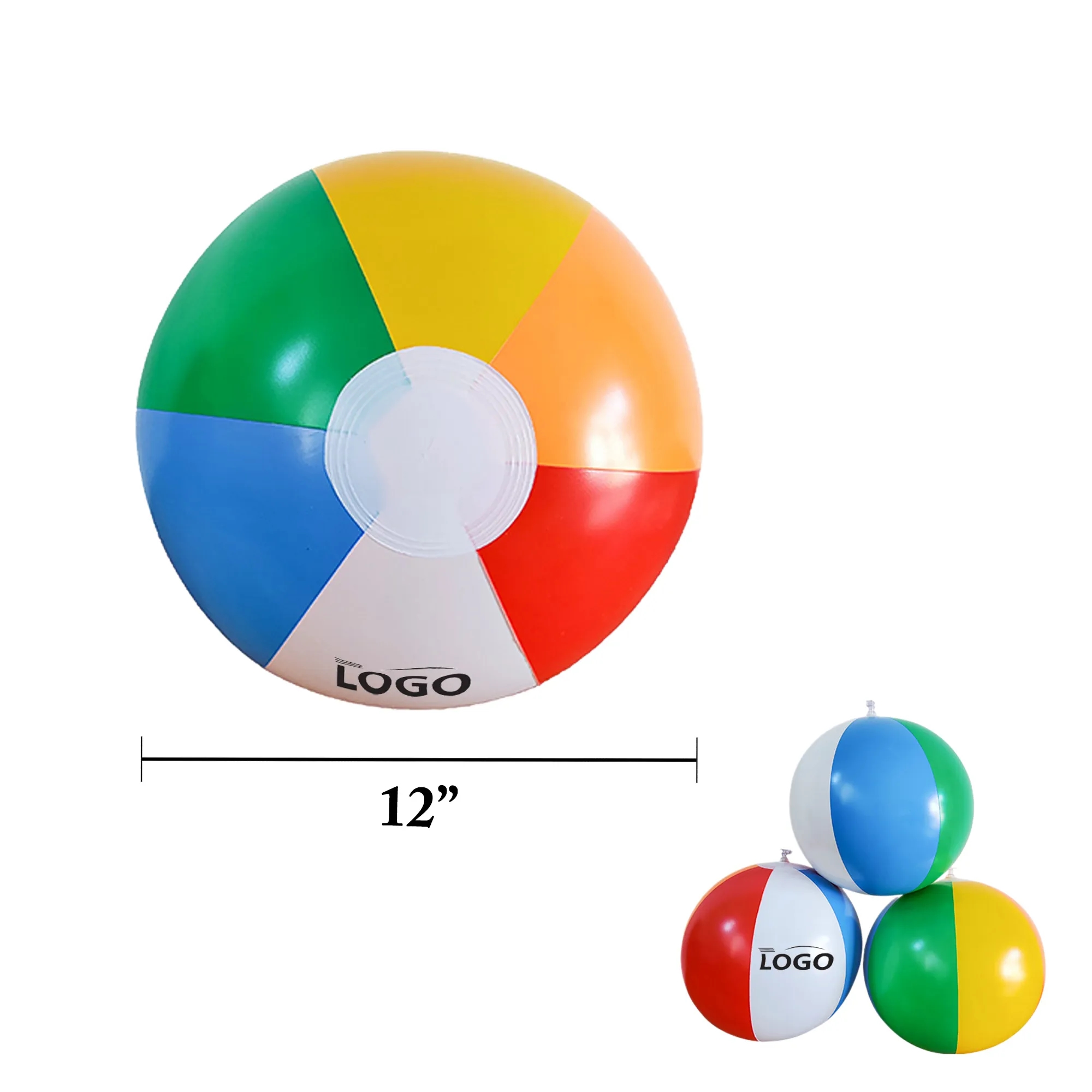 MOQ200 Inflatable PVC 12" Beach Ball Swimming Toy Mask 6