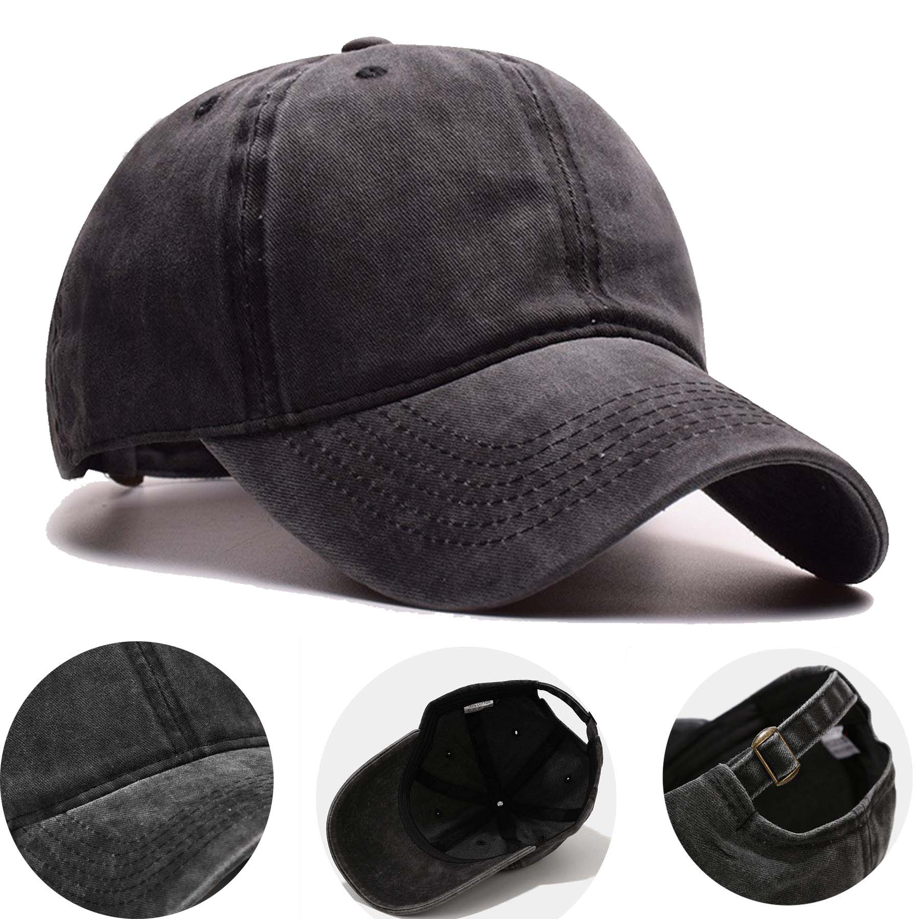 Washed Cotton Retro Sports Caps 2